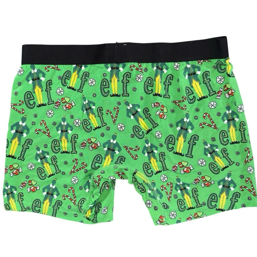 MeUndies Mens Medium Green Elf Christmas Modal‎ Boxer Briefs NWOT